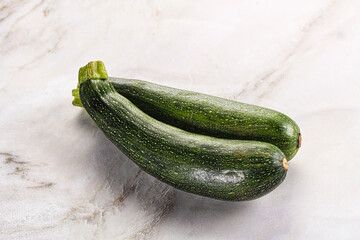 Raw young small green zucchini