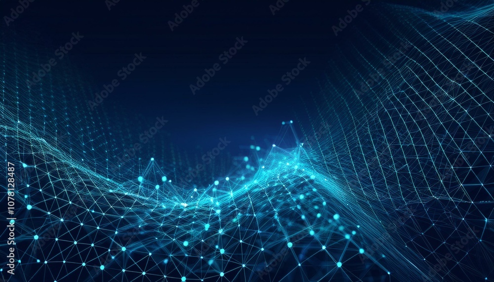 Aufkleber abstract digital connection dots and lines. technology background