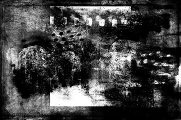 Fototapeta premium Abstract grunge lettering background. Monochrome abstract grunge black and white illustration 