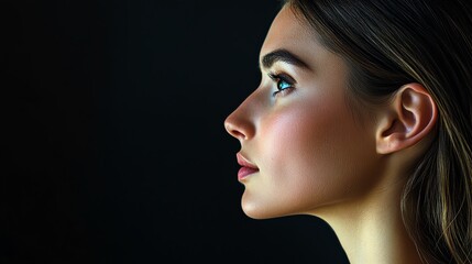 Fototapeta premium Explore the Captivating Beauty of Profile Portrait Photography