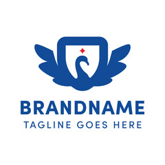 Shield Swan Logo, symbolizing protection, elegance, and trust