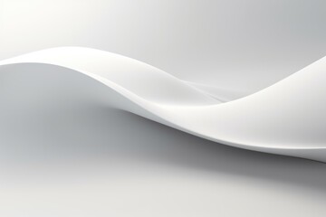 Obraz premium Smooth Layered Arc White Abstract Wave Background
