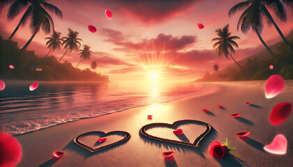 Tropical Valentine&rsquo;s Sunset