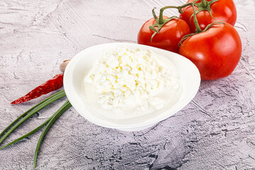 Cottage cheese Curd in the bowl