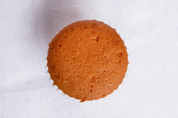 muffin on a white background studio shot  top view