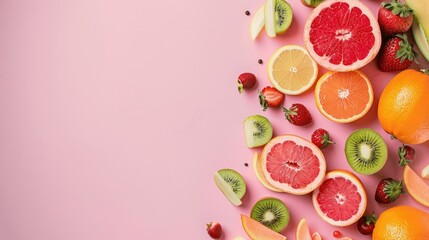 Fresh and Vibrant Assortment of Sliced Fruits