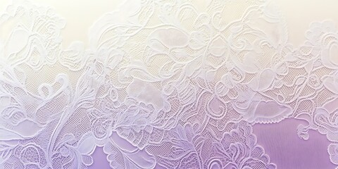 Soft lavender and ivory gradient background with a delicate lace pattern.