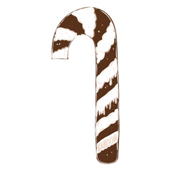 Cookie Christmas clip art, Gingerbread candy cane for decoration vector file