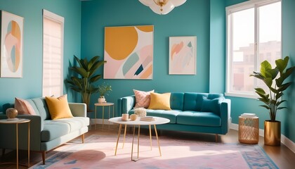 Photo modern style interior room 3d illustration