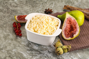 Delicous sheep cottage cheese curd