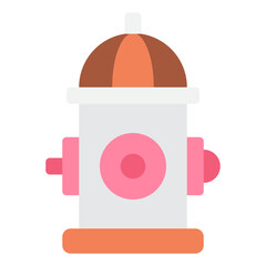 Fototapeta premium Fire Hydrant Public Facility icon illustration 