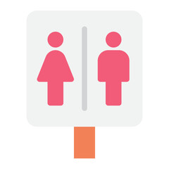 Restroom Public Facility icon illustration 