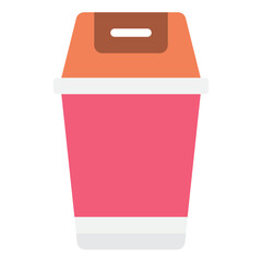 Recycling Bin Public Facility icon illustration 