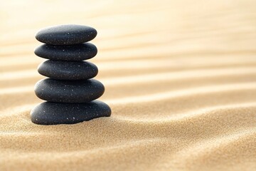 Zen Stones on Sand