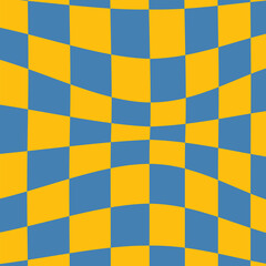 Retro Distorted Checkered Pattern Y2K Backgorund