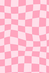 Retro Distorted Checkered Pattern Y2K Backgorund