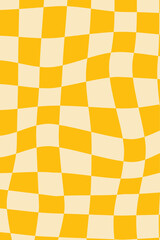 Retro Distorted Checkered Pattern Y2K Backgorund