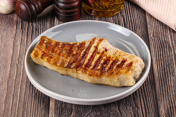 Tasty hot grilled pork loin