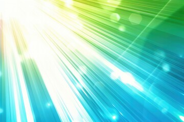 abstract texture of light with stripes directed from center outwards in blue  green and white colour