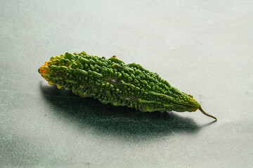 Raw green exotic tropical bitter melon