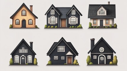 Fototapeta premium Village Game Asset