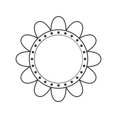 Round Floral Frame