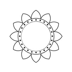 Round Floral Frame