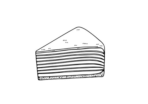 recommend clip art: ミルクレープの線画