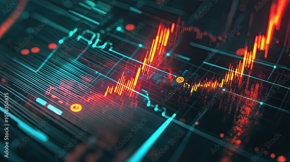 Poster dynamic art visualization with digital elements