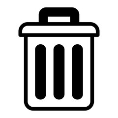 Trash Can Public Facility icon illustration 