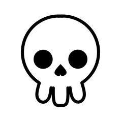 Bone vector. Skull shadow from ghost skeleton in scary graveyard on Halloween.