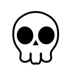 Bone vector. Skull shadow from ghost skeleton in scary graveyard on Halloween.