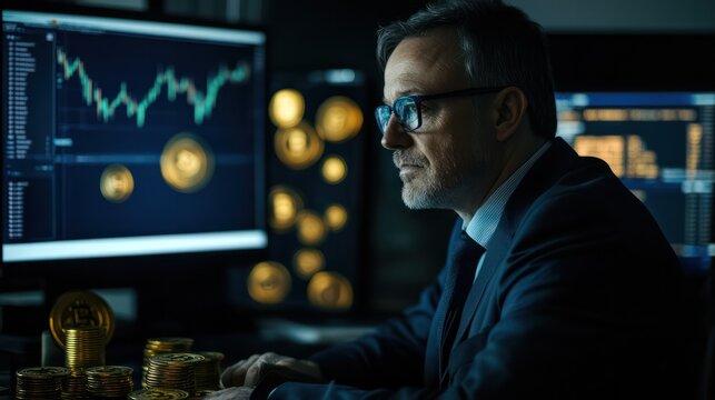 Crypto tax planning session in Australia. advisor explaining tax obligations for digital currency.