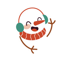 Cute Snowman Vector Illustration - 06
