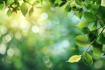 Obraz premium Green bokeh nature background repetition.