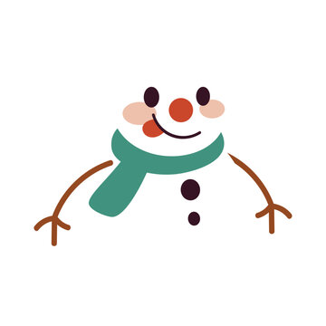 Cute Snowman Vector Illustration - 01