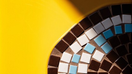 background with colored ceramic tiles
