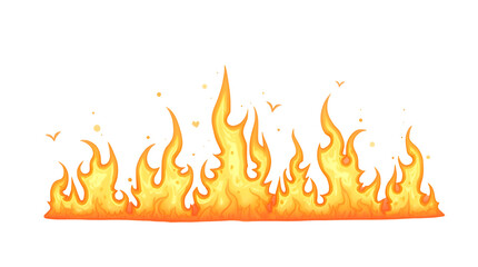 Vivid flames against  with flying sparks perfect for concepts of energy, heat, and fire-related themes.