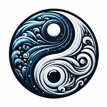 recommend clip art: yin yang symbol isolated white background