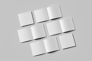 Blank Brochure Square Open and Cover   
