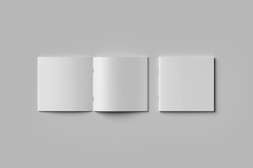 Blank Brochure Square Open and Cover   
