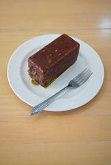 Chocolate-covered mousse cakes
