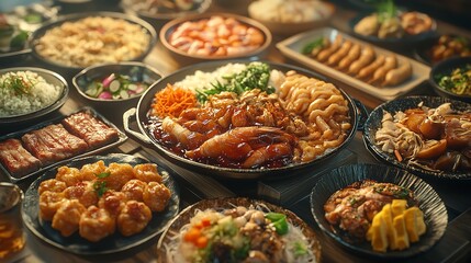 Traditional Moroccan Feast with Tagine and Couscous