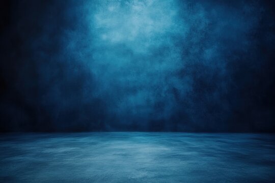 Blue smoky background with empty space.
