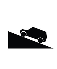 road slop sign icon, vector best flat icon.