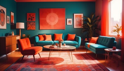 Photo modern style interior room 3d illustration