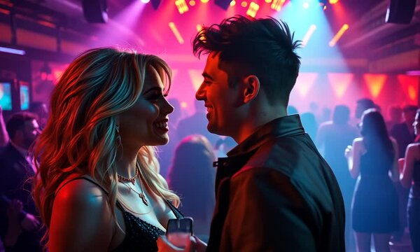 couple dancing in nightclub