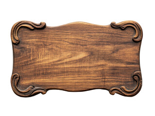 Ornate Wooden Sign with Vintage Design