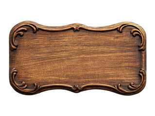 Vintage Ornate Wooden Sign with Decorative Edges
