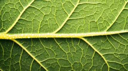 Fototapeta premium Green Leaf Macro Texture